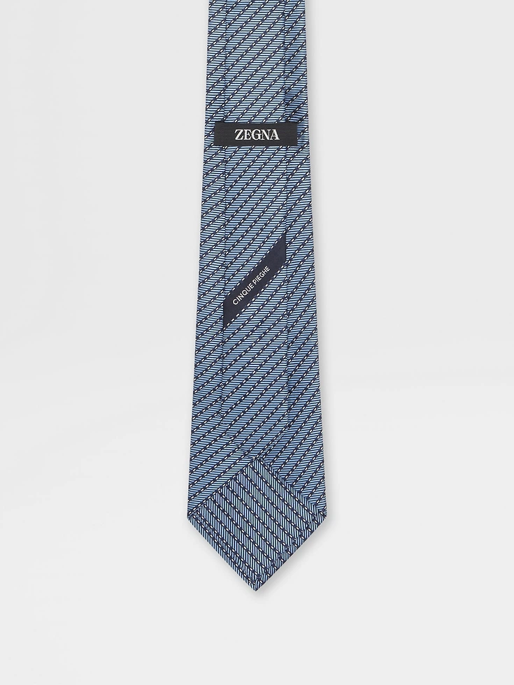 Light Blue CINQUE PIEGHE Silk Tie Light Blue CINQUE PIEGHE Silk Tie