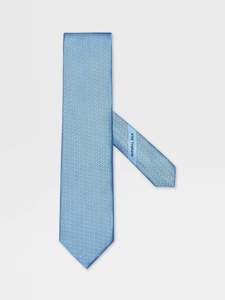 Light Blue Natural Silk Tie