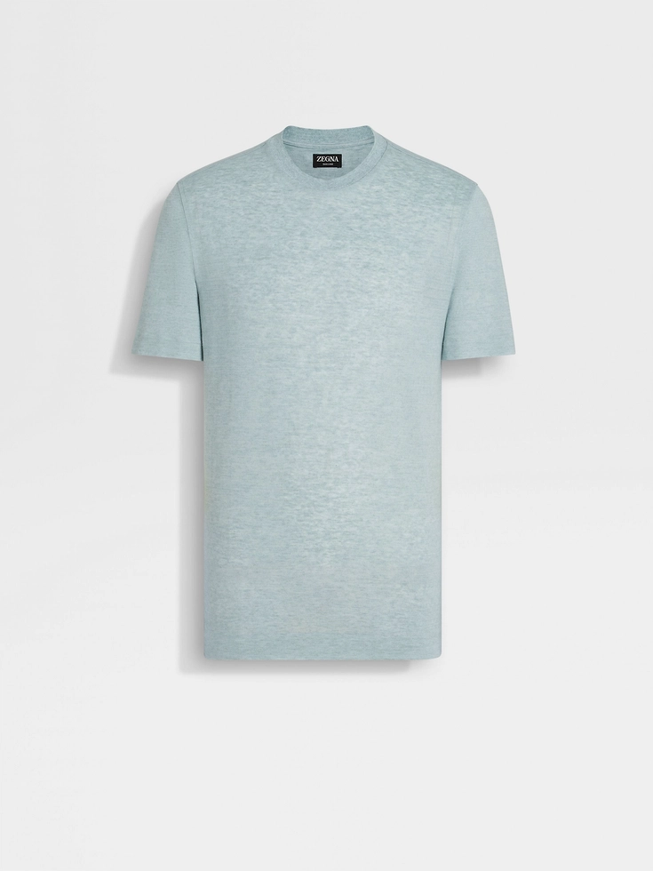 Light Blue Oasi Lino T-shirt
