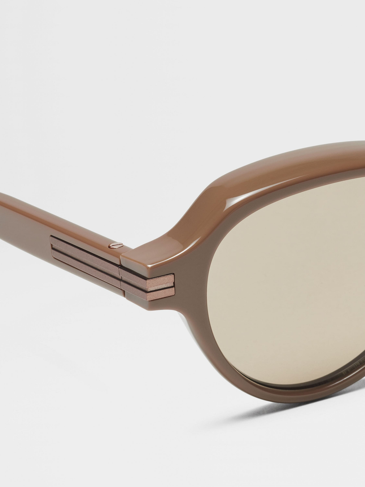 Light Brown Acetate Sunglasses