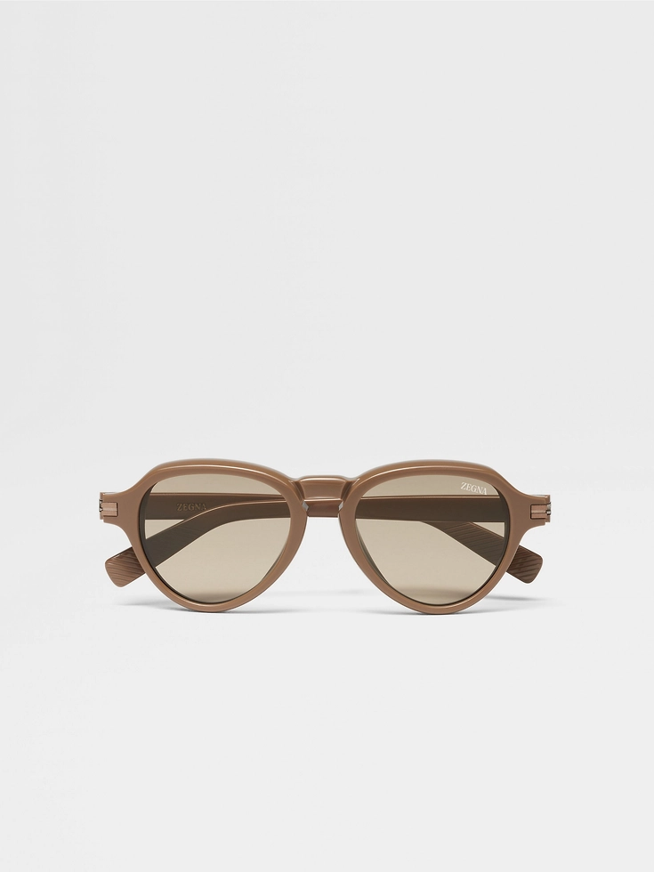 Light Brown Acetate Sunglasses