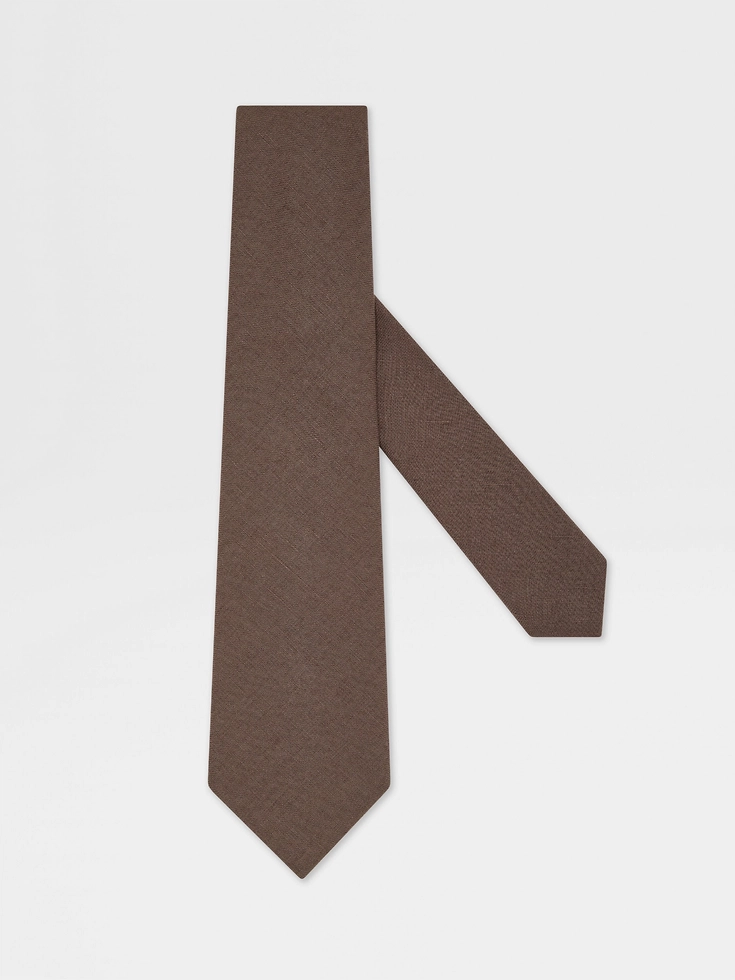 Light Brown Linen Tie