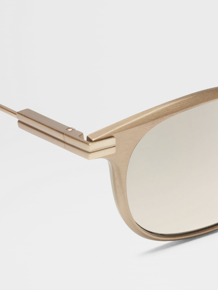 Light Gold Aluminium Sunglasses