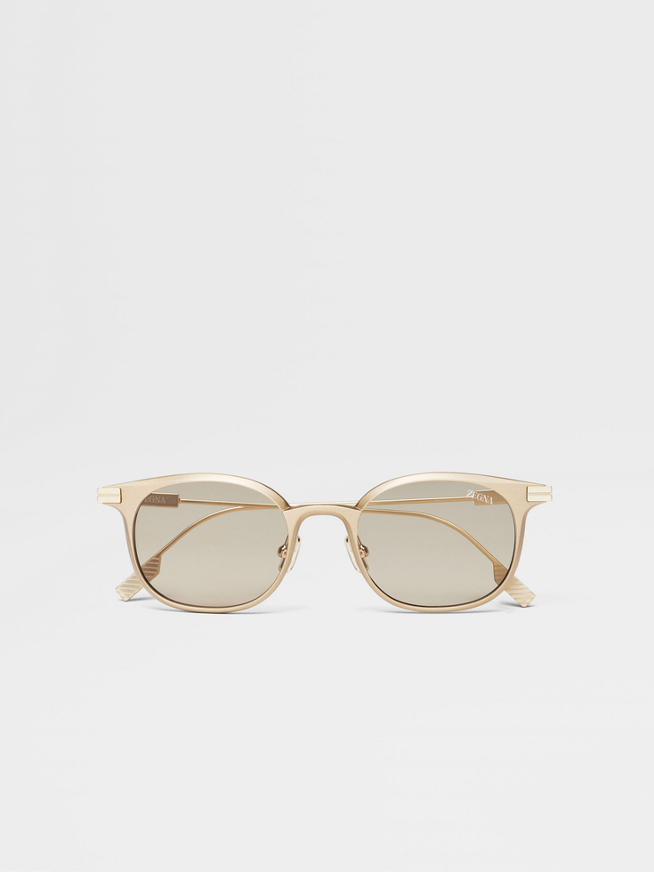 Light Gold Aluminium Sunglasses
