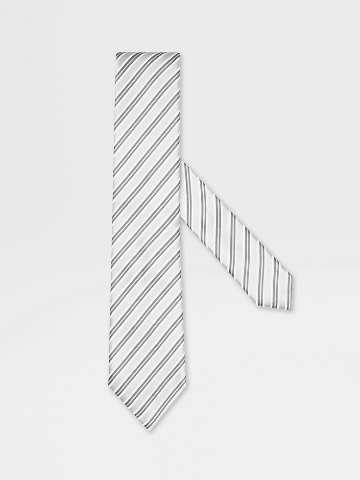 Light Grey Silk Tie