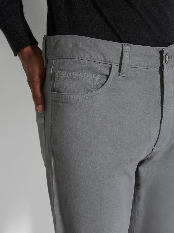 Light Grey Stretch Cotton Roccia Jeans