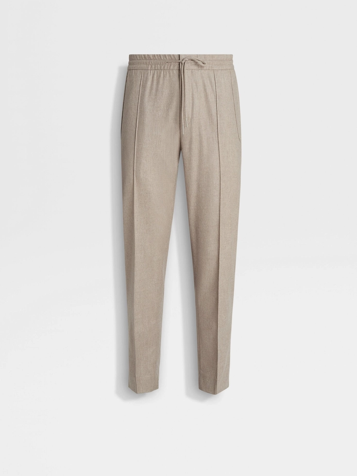 Light Taupe 15milmil15 Wool Joggers