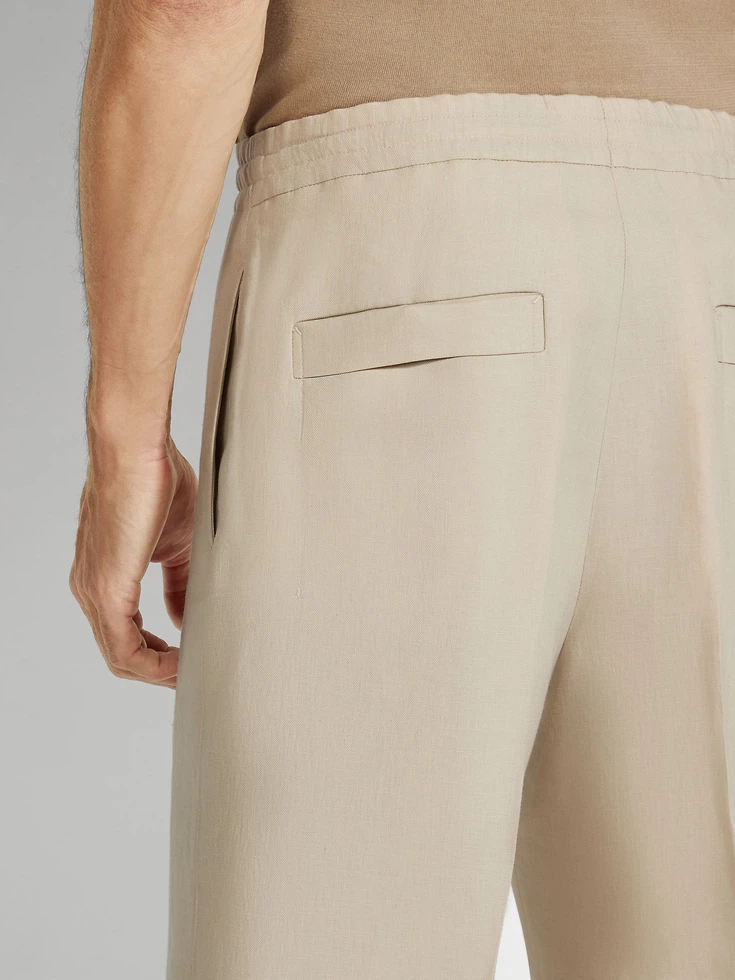 Light Taupe Oasi Lino Shorts