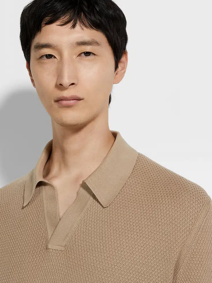 Light Taupe Premium Cotton Polo Shirt