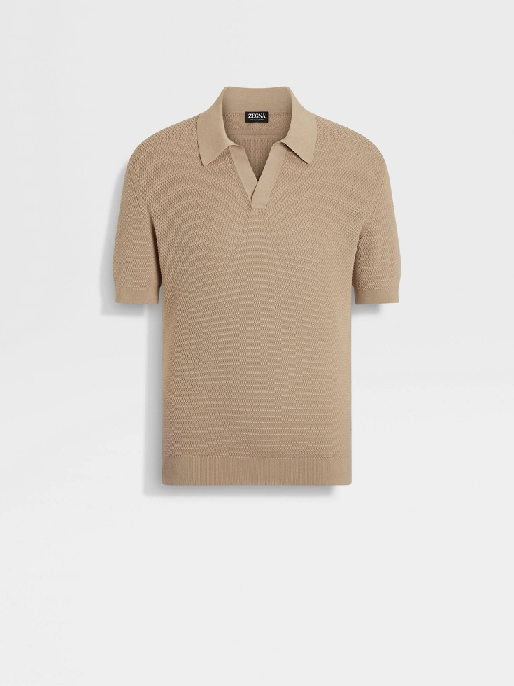 Light Taupe Premium Cotton Polo Shirt