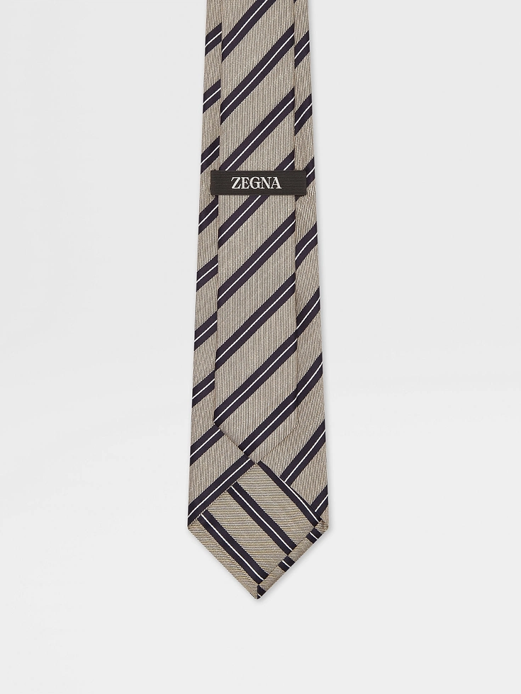 Light Taupe Silk and Linen Tie Light Taupe Silk and Linen Tie