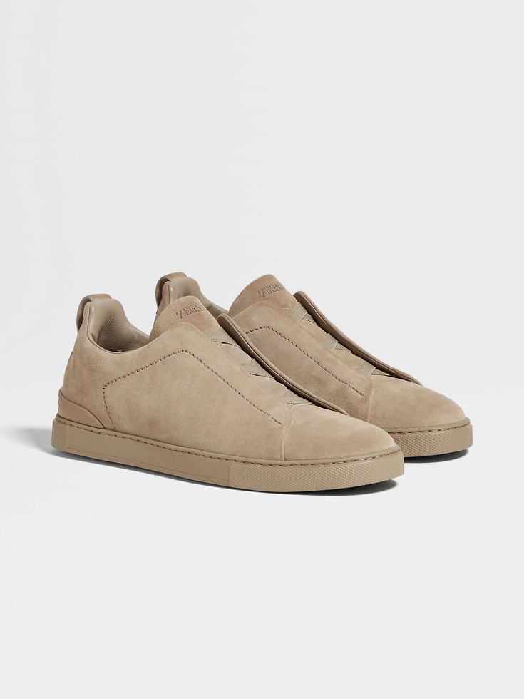 Light Taupe Suede Triple Stitch™ Sneakers