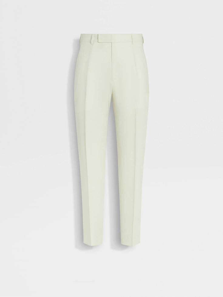 Light Yellow Oasi Lino Pants