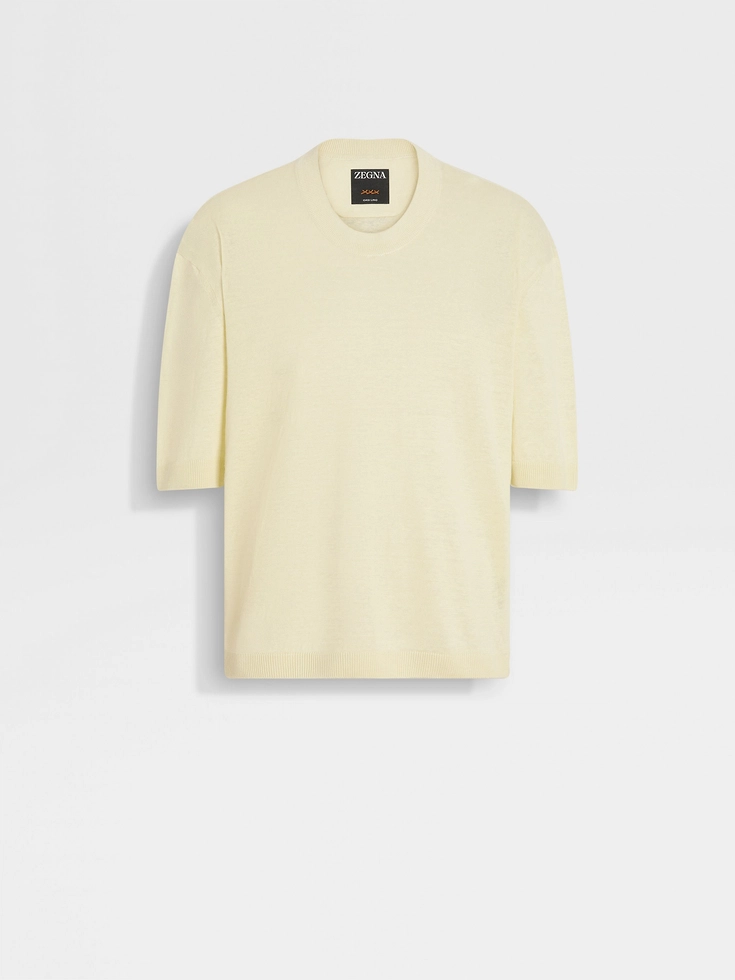 Light Yellow Oasi Lino T-shirt