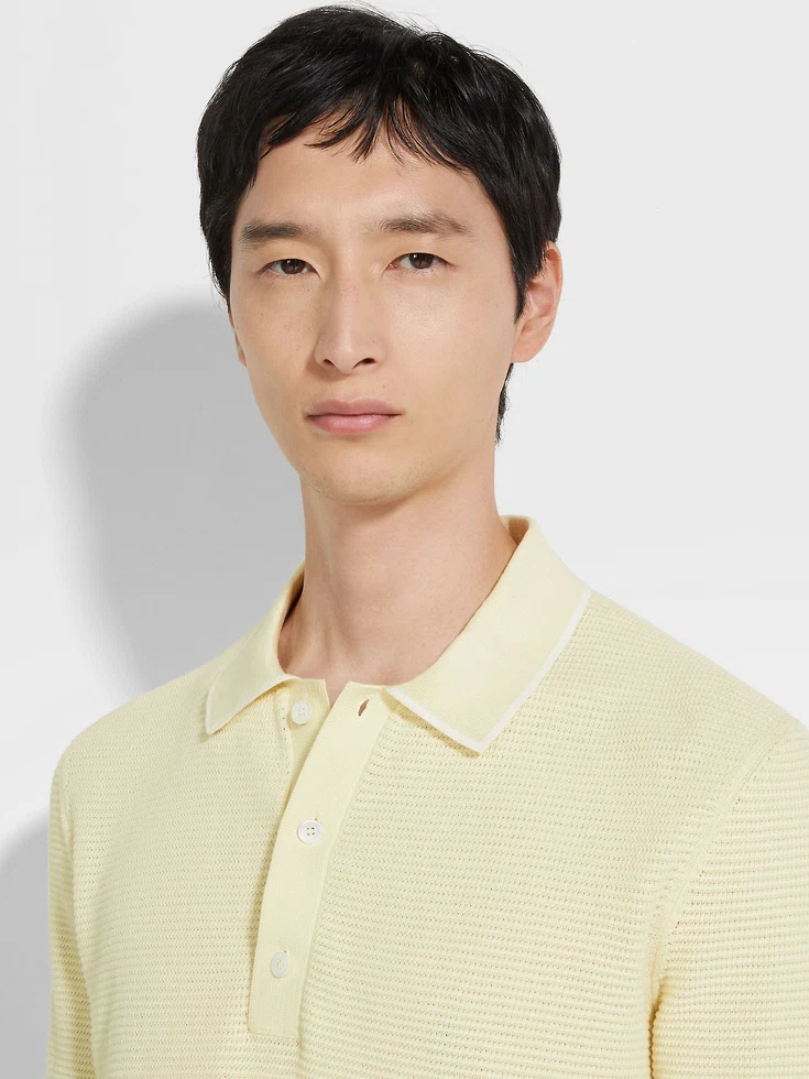 Light Yellow Premium Cotton Polo Shirt
