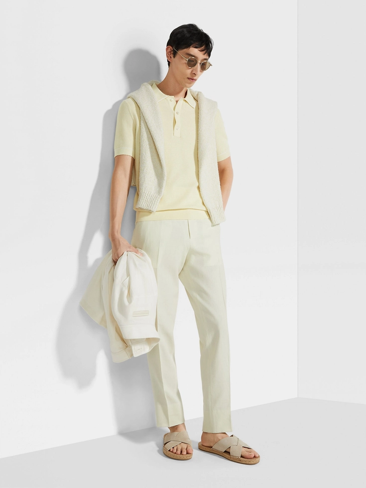 Light Yellow Premium Cotton Polo Shirt Light Yellow Premium Cotton Polo Shirt