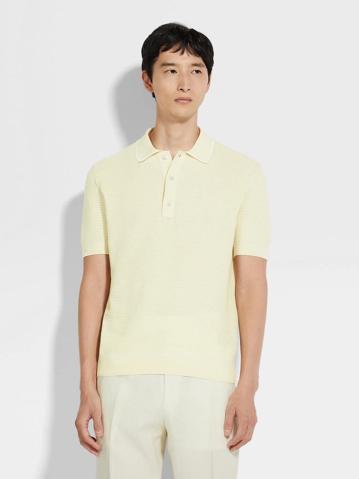 Light Yellow Premium Cotton Polo Shirt Light Yellow Premium Cotton Polo Shirt