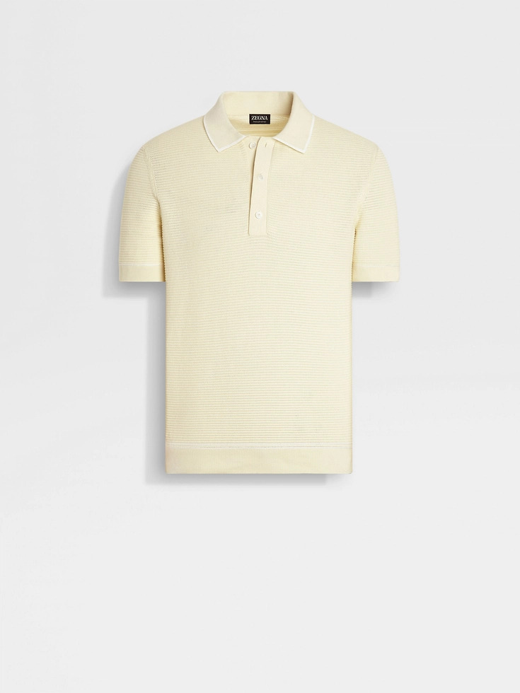 Light Yellow Premium Cotton Polo Shirt