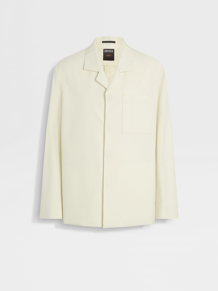 Light Yellow Silk and Wool Jacket