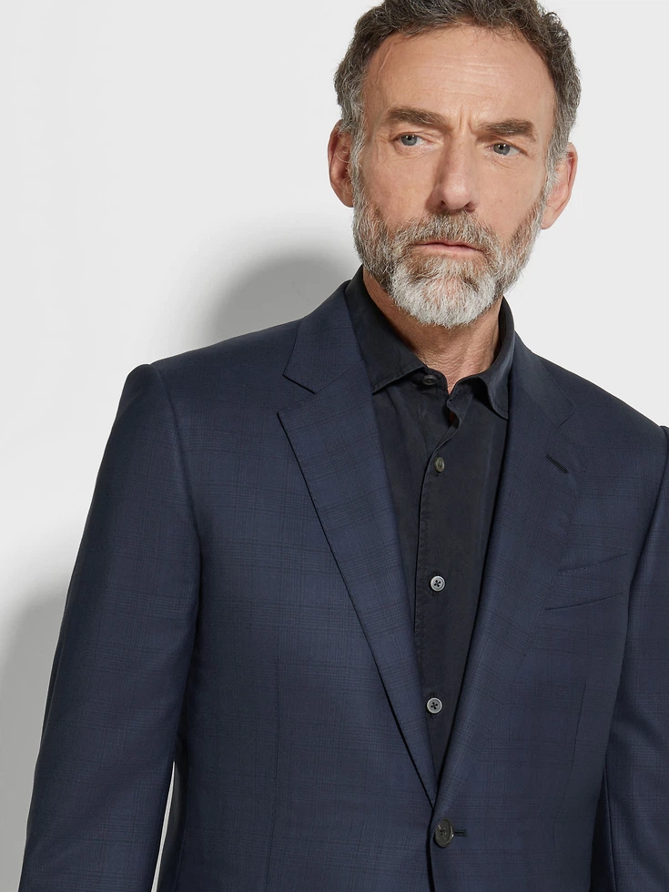 Navy Blue Centoventimila Wool Suit Navy Blue Centoventimila Wool Suit