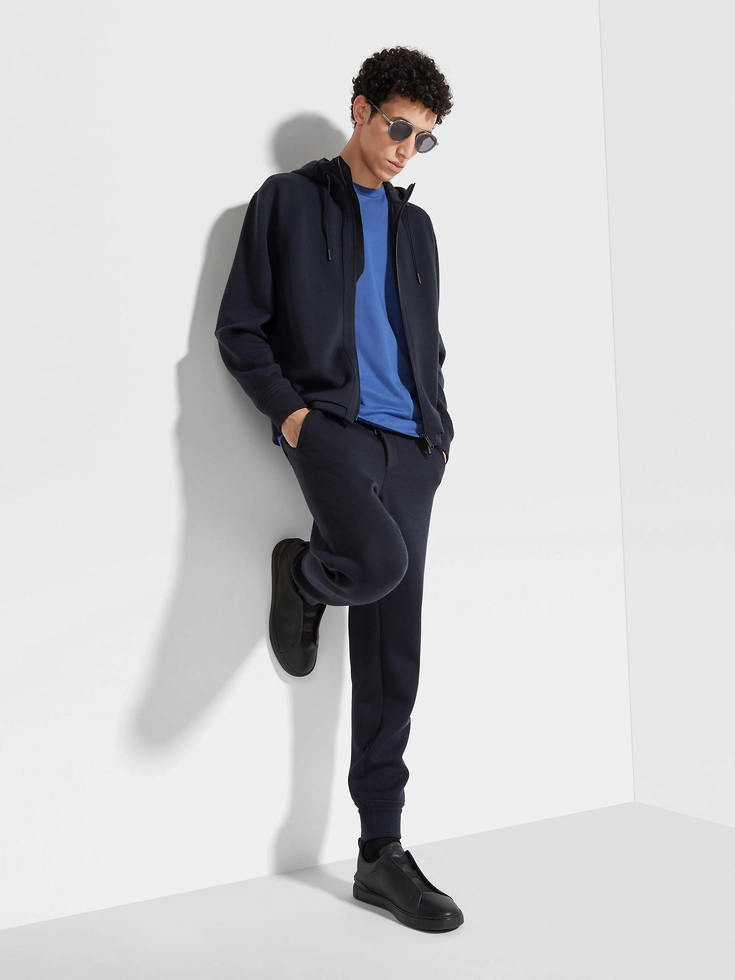 Navy Blue High Performance™ Wool Blend Hoodie Navy Blue High Performance™ Wool Blend Hoodie