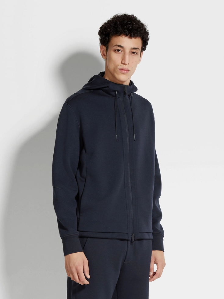 Navy Blue High Performance™ Wool Blend Hoodie Navy Blue High Performance™ Wool Blend Hoodie