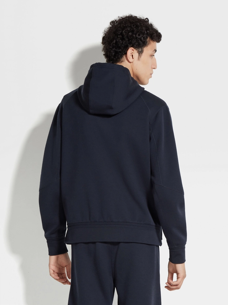 Navy Blue High Performance™ Wool Blend Hoodie Navy Blue High Performance™ Wool Blend Hoodie