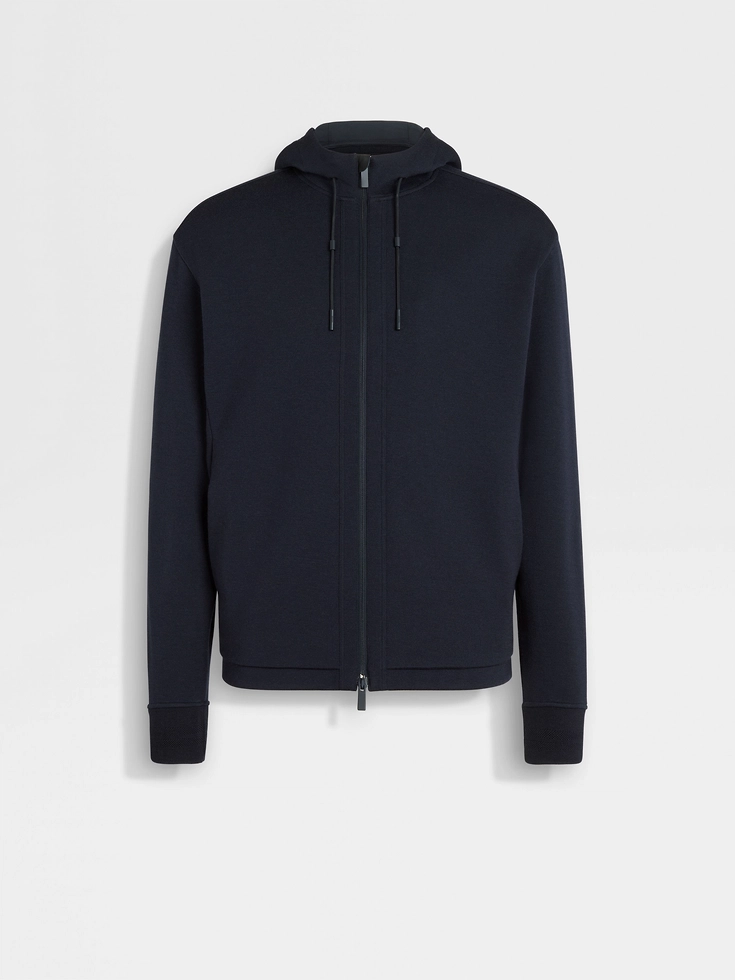 Navy Blue High Performance™ Wool Blend Hoodie