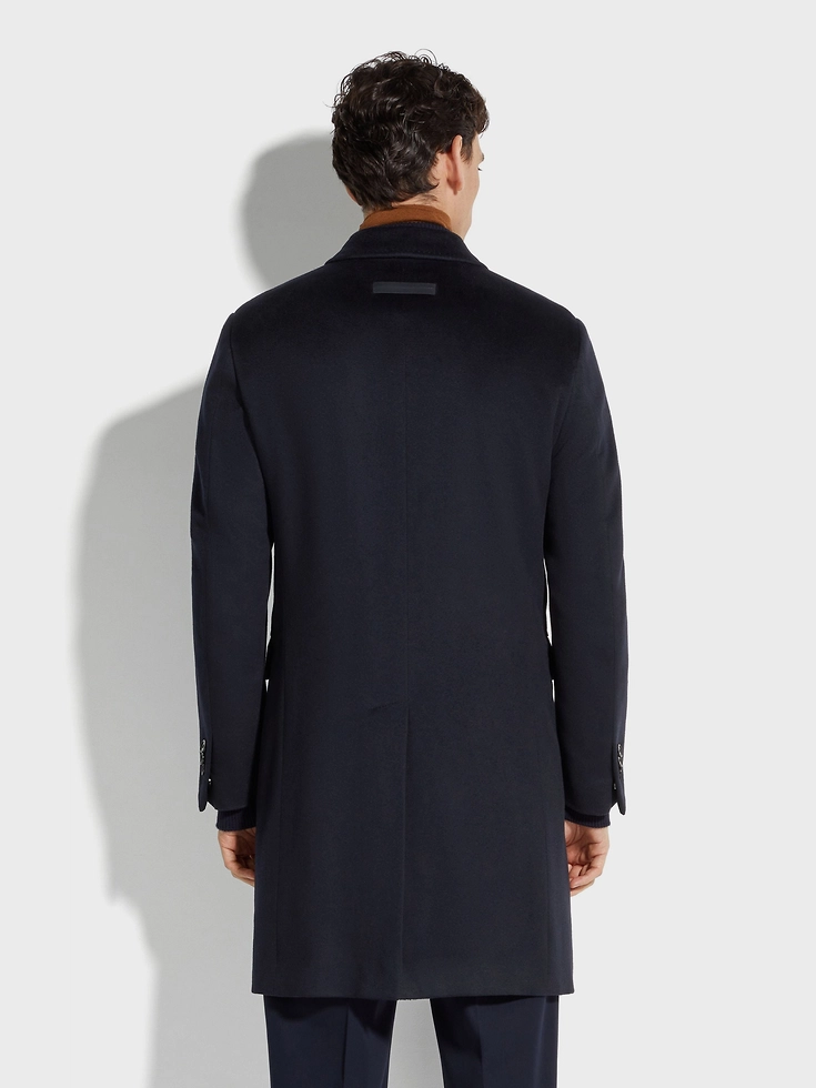 Navy Blue Oasi Cashmere Overcoat Navy Blue Oasi Cashmere Overcoat