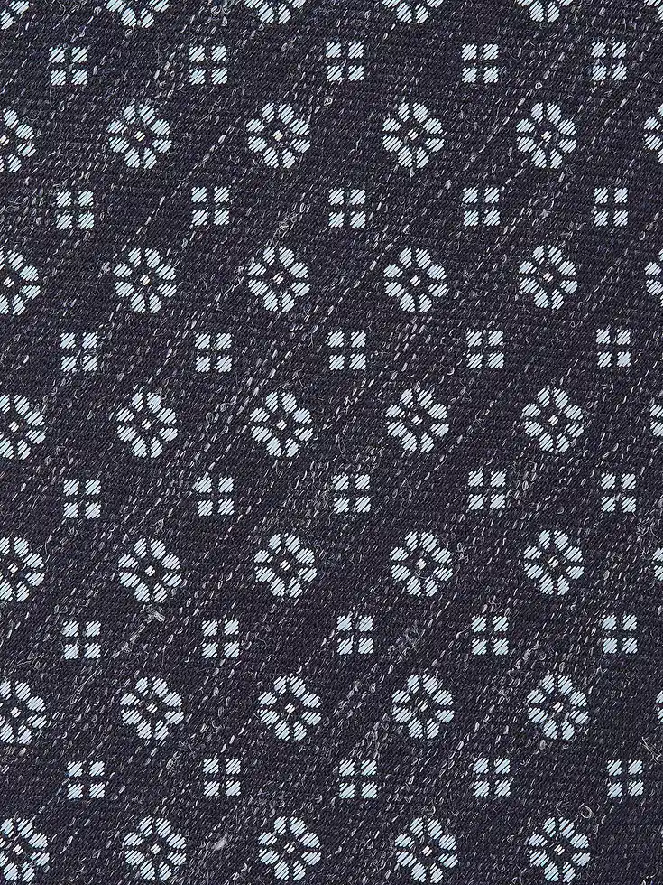 Navy Blue Silk and Linen Tie