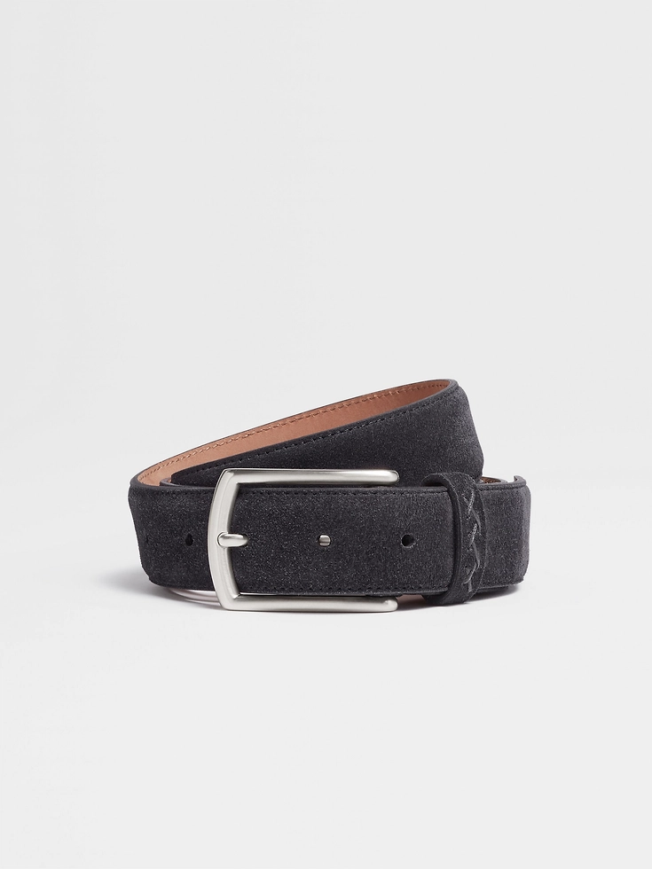 Navy Blue Suede Belt Navy Blue Suede Belt