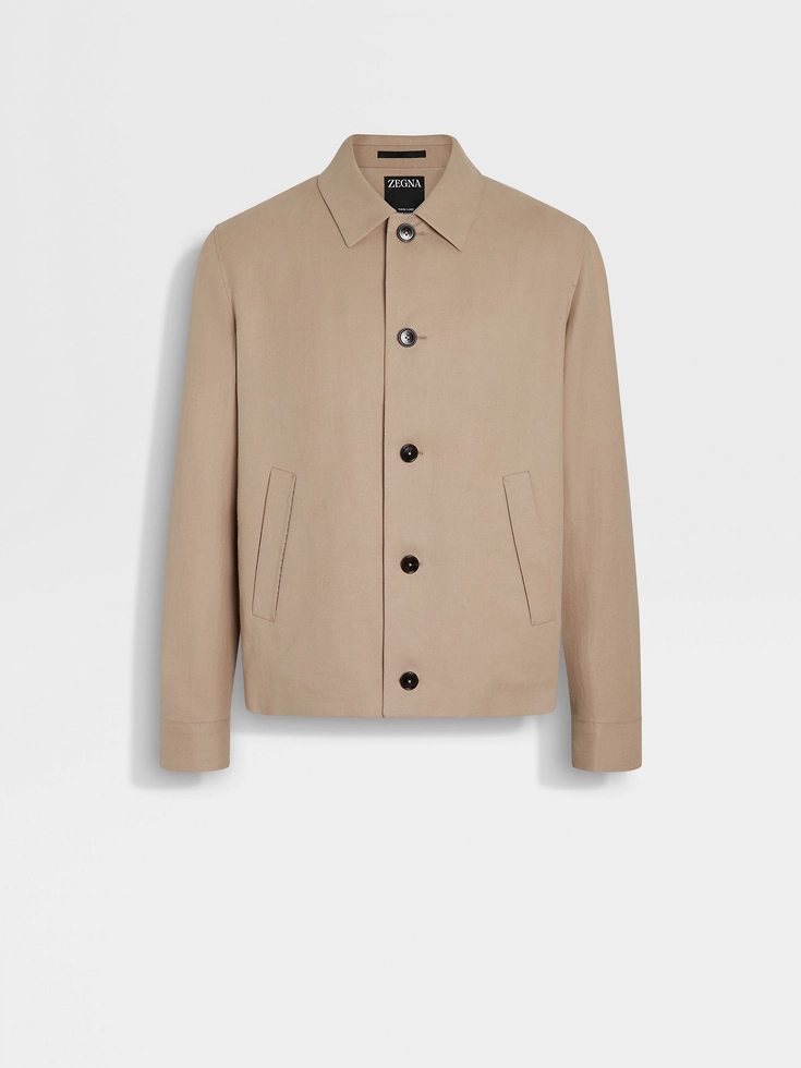 Oasi Lino Blue Flower Chore Jacket