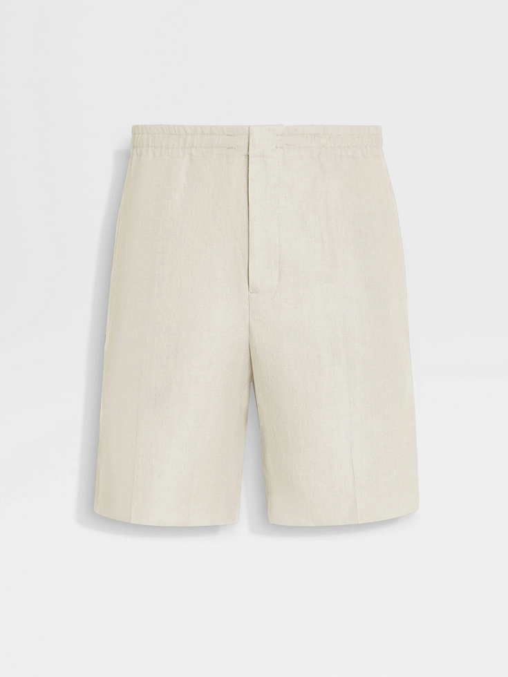 Off White Oasi Lino Bermuda Shorts