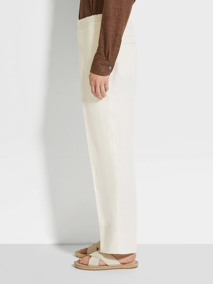 Off White Oasi Lino Pants Off White Oasi Lino Pants