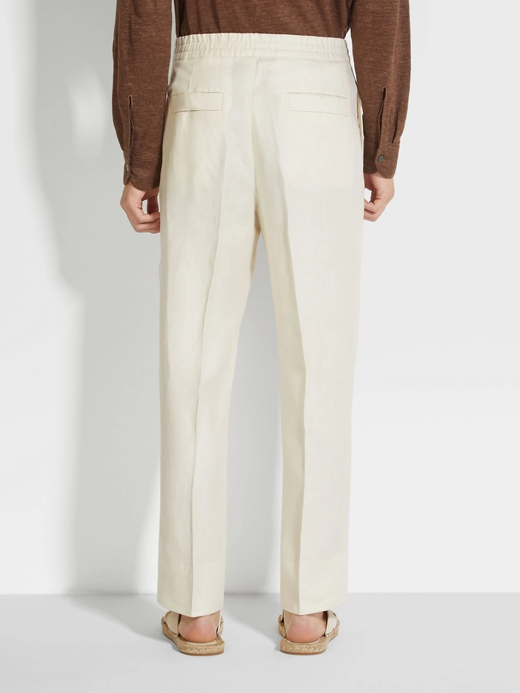 Off White Oasi Lino Pants Off White Oasi Lino Pants