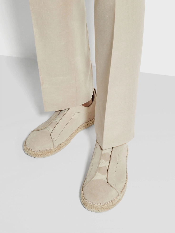 Off White Suede Triple Stitch™ Espadrilles