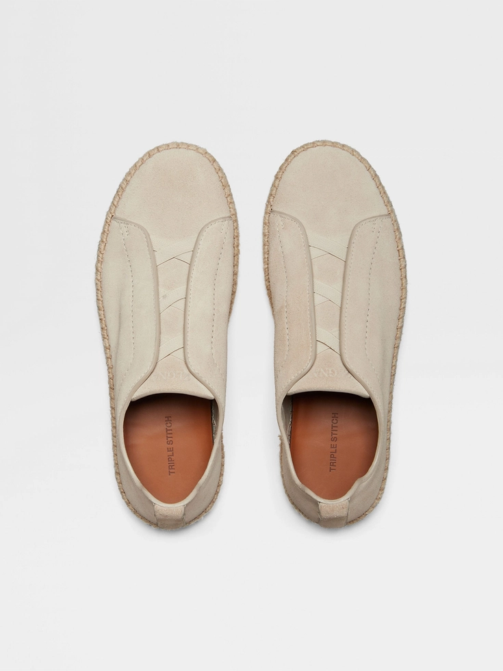 Off White Suede Triple Stitch™ Espadrilles Off White Suede Triple Stitch™ Espadrilles