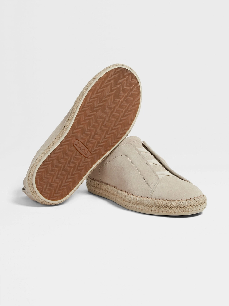 Off White Suede Triple Stitch™ Espadrilles Off White Suede Triple Stitch™ Espadrilles