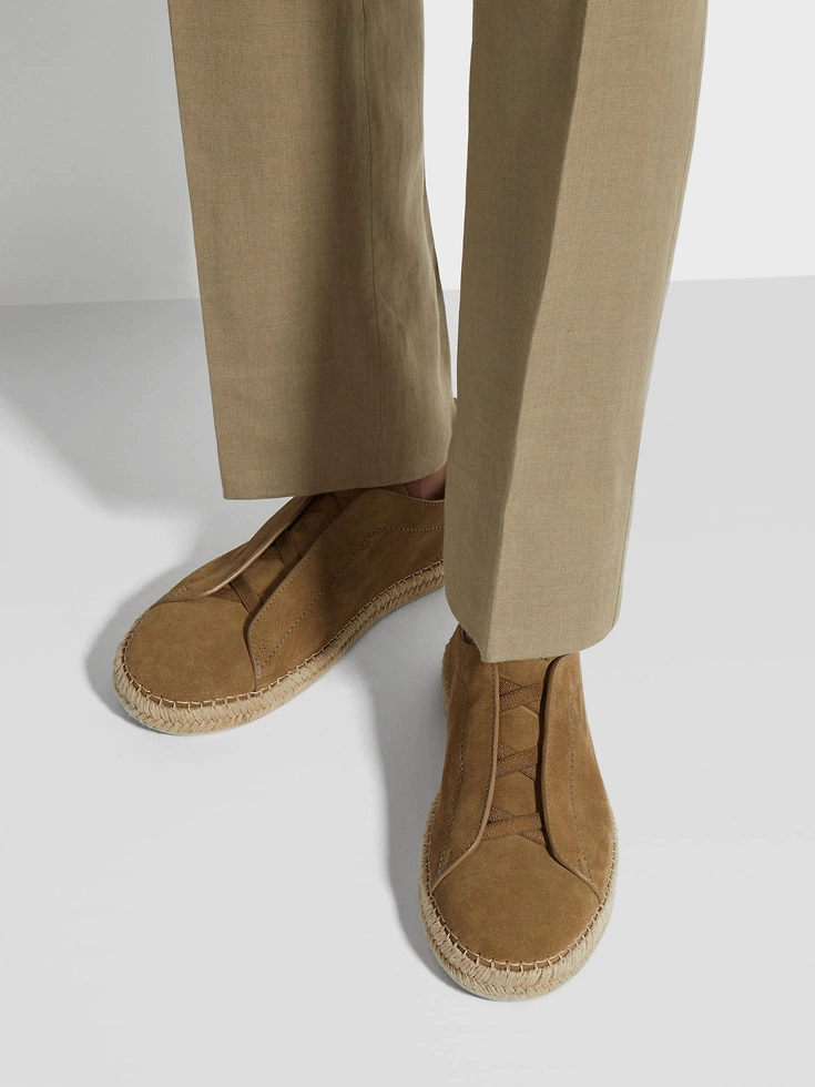 Olive Green Suede Triple Stitch™ Espadrilles