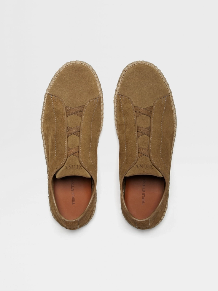 Olive Green Suede Triple Stitch™ Espadrilles Olive Green Suede Triple Stitch™ Espadrilles