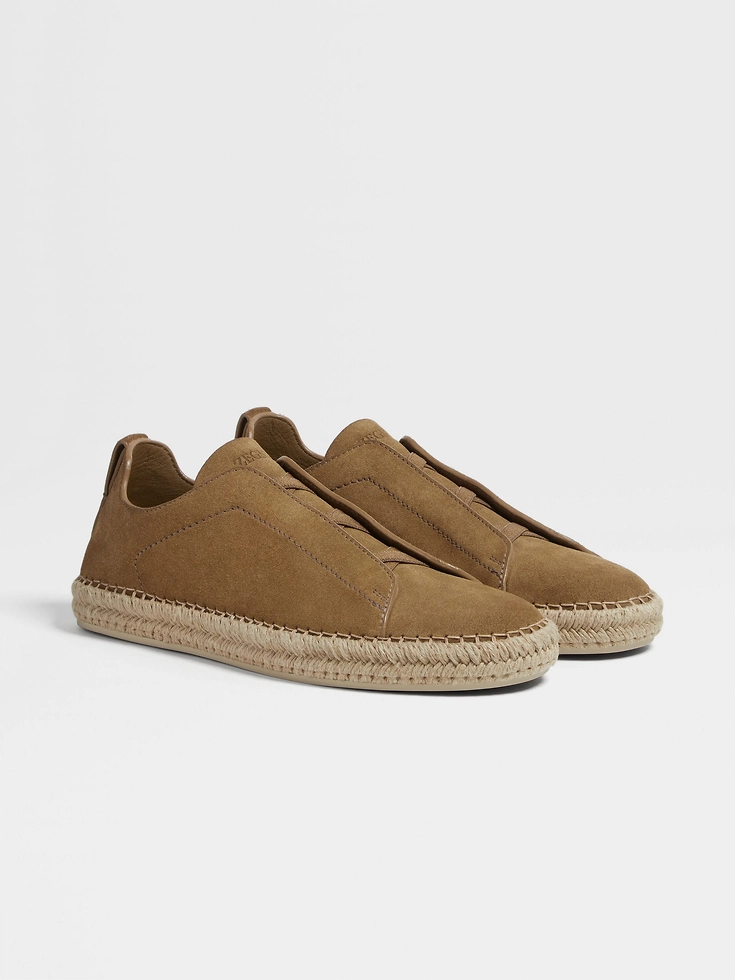 Olive Green Suede Triple Stitch™ Espadrilles