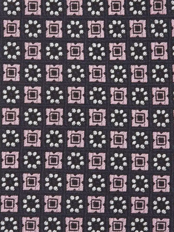 Pink CINQUE PIEGHE Silk Tie