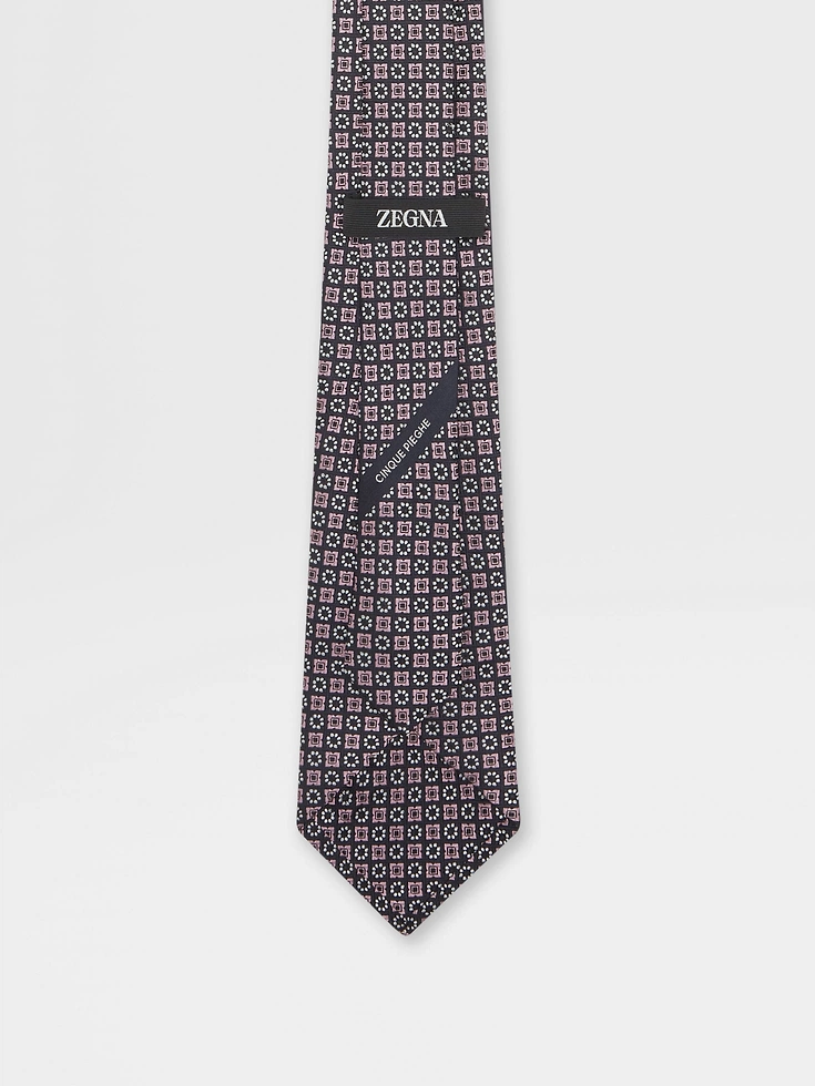 Pink CINQUE PIEGHE Silk Tie Pink CINQUE PIEGHE Silk Tie