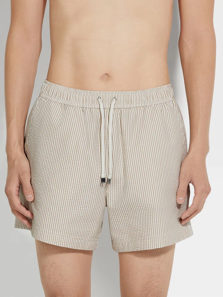 Striped Swim Trunks