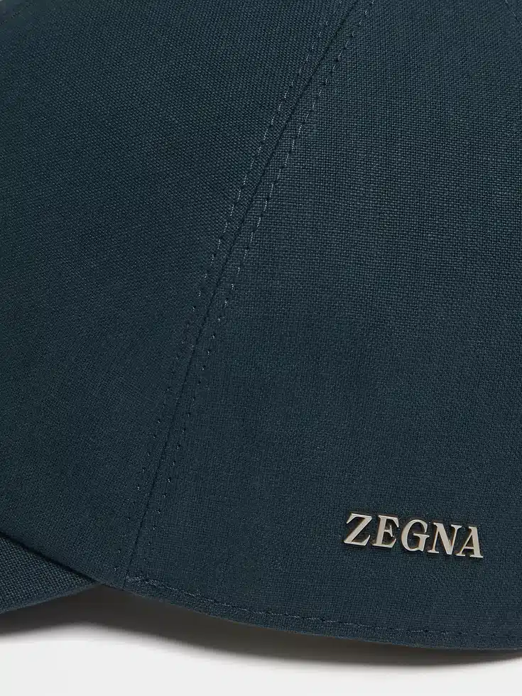 Teal Blue Oasi Lino Baseball Cap