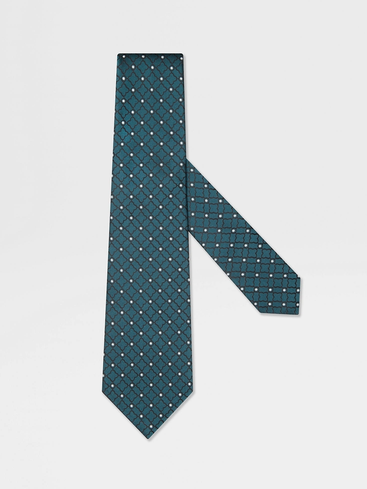Teal Blue Silk Tie