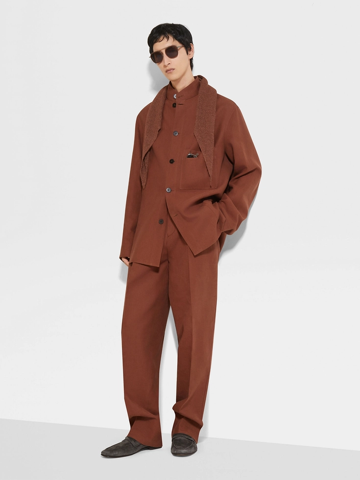 Tobacco Oasi Lino Pants Tobacco Oasi Lino Pants