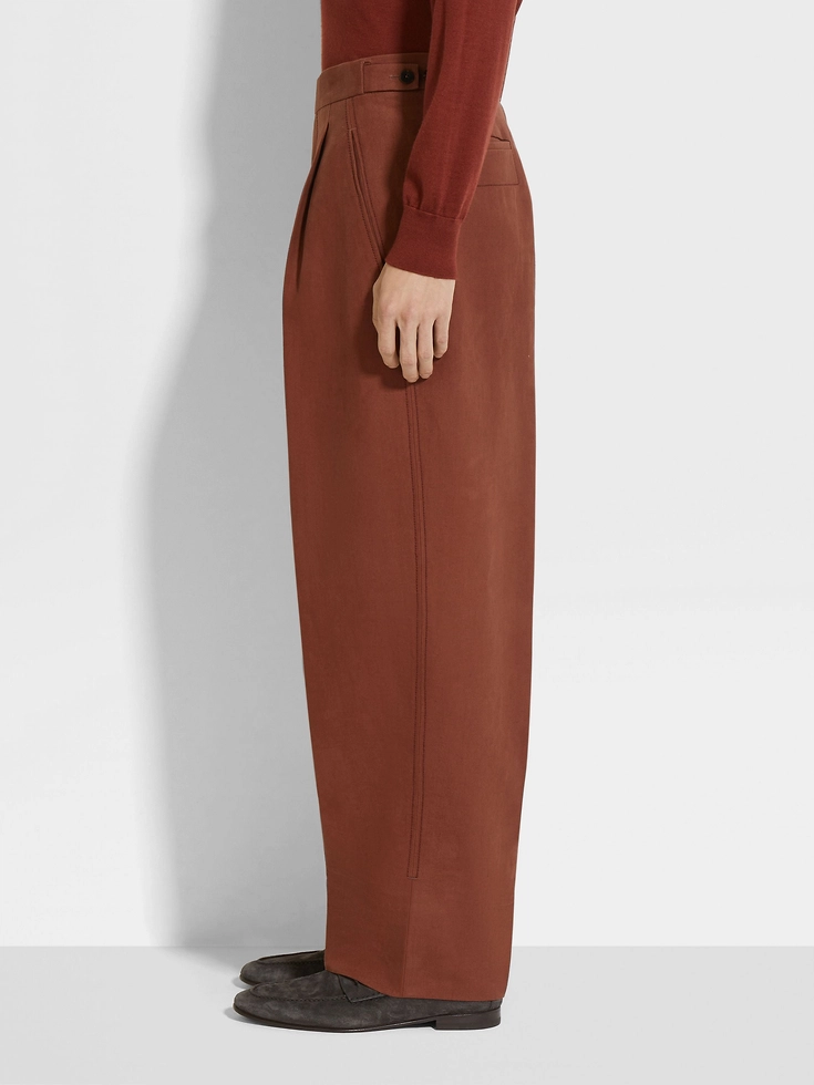 Tobacco Oasi Lino Pants Tobacco Oasi Lino Pants