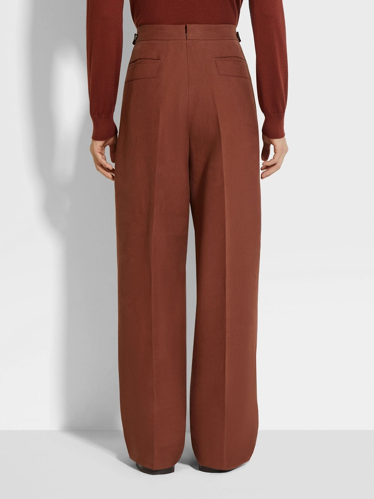 Tobacco Oasi Lino Pants Tobacco Oasi Lino Pants