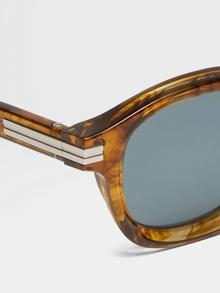 Transparent Brown Havana Aurora I Acetate Sunglasses